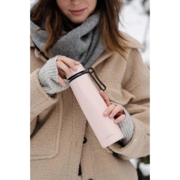 Butelka termiczna Vialli Design FUORI 500ml z uchwytem 12/24h (różowa) - miniatura 5