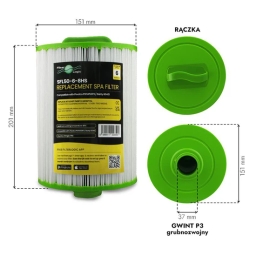 Filtr wkład wody do basenu FilterLogic SFL50-6-8HS (kompatybilny z PWW50-P3) - miniatura 2