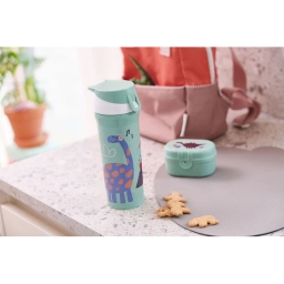 Zestaw śniadaniowy dla dzieci duży Koziol REX (lunchbox + lunchbox mini + snackpot + butelka bidon na wodę 500ml) - miniatura 4