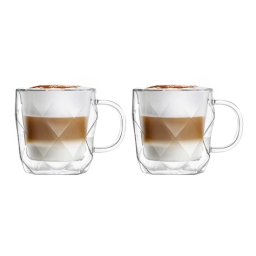 Szklanka termiczna kubek do kawy Vialli Design GEO 450ml 28500 (2szt.) - miniatura 1