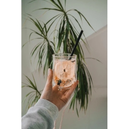 Ekologiczne czarne słomki szklane proste Vialli Design VITA 20cm (6szt.) + szczoteczka do czyszczenia 26599 - miniatura 6