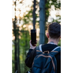 Kubek termiczny do kawy i herbaty Vialli Design FUORI 400ml (czarny gold rose) 28036 - miniatura 7