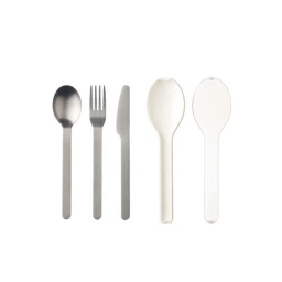 Zestaw 3 sztućców (nóż, widelec, łyżka) Ellipse Nordic White 105760030600 (białe) - miniatura 1