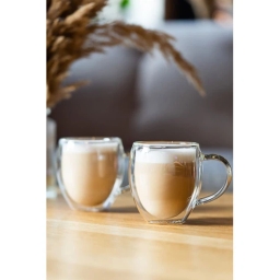 Szklanki termiczne do kawy z uszkiem Vialli Design NOA 250ml (4szt.) 29767 - miniatura 4