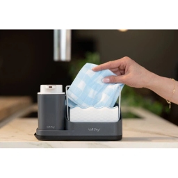 Zestaw kuchenny dozownik + ociekacz na sztućce Vialli Design LIVIO DUO (szary) - miniatura 5