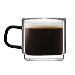 Szklanki termiczne do kawy espresso Vialli Design CARBON 80ml (6szt.) - miniatura 2