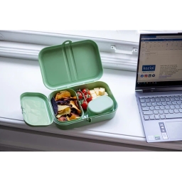 Zestaw śniadaniowy Koziol (lunchbox PASCAL + butelka bidon na wodę 425ml) zielony - miniatura 4