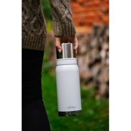 Termos turystyczny z kubkiem Vialli Design FUORI 1000ml (biały) 27619 - miniatura 4