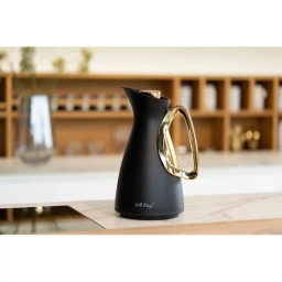 Termos z wkładem szklanym Vialli Design ALESSIA 1L (czarno-złoty) 29200 - miniatura 5