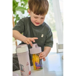 Zestaw śniadaniowy dla dzieci duży Koziol TRUCKS (lunchbox + lunchbox mini + snackpot + butelka bidon na wodę 500ml) - miniatura 2