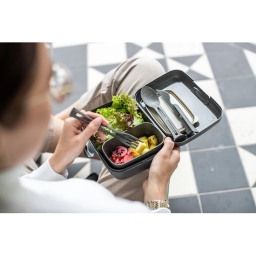 Lunchbox + sztućce Koziol CANDY READY 7272701 (popielaty) - miniatura 4