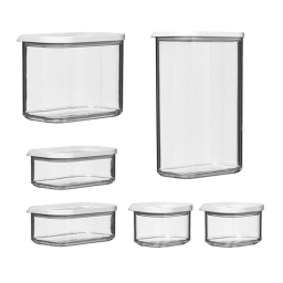 Zestaw pojemników na żywność Mepal Modula (1000ml, 2000ml, 2x425ml, 2x175ml) biały - miniatura 1