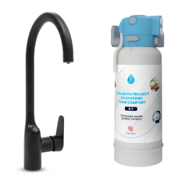 Bateria kuchenna filtrująca jednodrożna Dafi Flow Comfort D-1 z baterią trójdrożną COMO (czarna) - miniatura 2