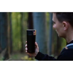 Kubek termiczny do kawy i herbaty Vialli Design FUORI 400ml (czarny gold rose) 28036 - miniatura 8