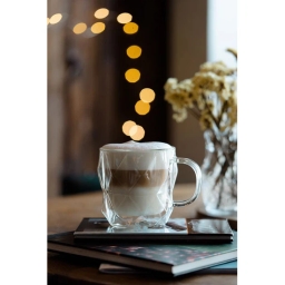 Szklanka termiczna kubek do kawy Vialli Design GEO 450ml 28517 - miniatura 5