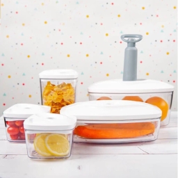Zestaw pojemników prożniowych do przechowywania żywności DAFI SET5 (biały) - miniatura 9