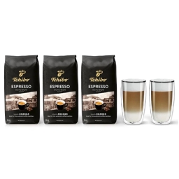 Kawa ziarnista Tchibo Sicilia 3kg + szklanki termiczne do latte FilterLogic CFL-670 w zestawie - miniatura 1