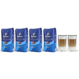 Kawa ziarnista Tchibo Exclusive 4kg + szklanki termiczne do latte FilterLogic CFL-670 w zestawie - miniatura 1