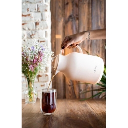 Termos konferencyjny z wkładem szklanym Vialli Design AMO 1L (kremowy) 27770 - miniatura 4