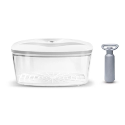 Pojemnik prożniowy do przechowywania żywności SeeYoo 2,7L (biały) z pompką manualną - miniatura 1