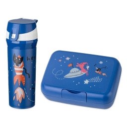 Zestaw śniadaniowy Koziol SPACE (lunchbox Candy L + butelka bidon na wodę 500ml) - miniatura 1