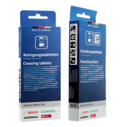 Zestaw do konserwacji ekspresu Bosch Siemens: tabletki czyszczące 311969 + tabletki odkamieniające 2w1 311974 - miniatura 1