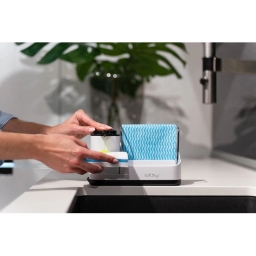 Organizer kuchenny z dozownikiem na płyn Vialli Design LIVIO DUO (biały) 28302 - miniatura 4