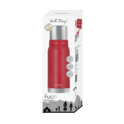 Termos turystyczny z kubkiem Vialli Design FUORI 1000ml (czerwony) 28531 - miniatura 3