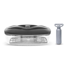 Pojemnik prożniowy do przechowywania żywności SeeYoo 1,5L (grafitowy) z pompką manualną - miniatura 1