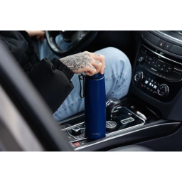 Butelka termiczna Vialli Design FUORI 500ml z uchwytem 12/24h (granatowa) - miniatura 7