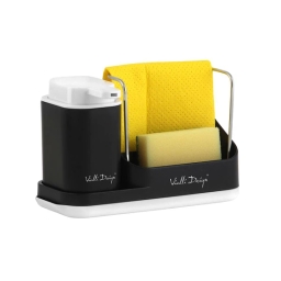 Organizer kuchenny z dozownikiem na płyn Vialli Design LIVIO DUO (czarny) 28296 - miniatura 2