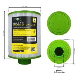 Filtr wkład wody do basenu FilterLogic SFL16-6-7HM (kompatybilny z PJZ16) - miniatura 2