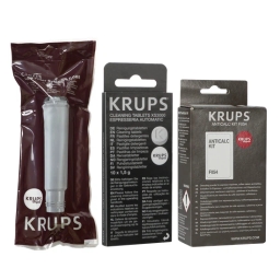 Zestaw do konserwacji ekspresu Krups (filtr F088 + odkamieniacz F054 + tabletki czyszczące XS3000) - miniatura 1