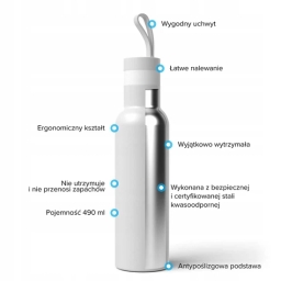 Butelka termiczna termos Dafi 490ml (biała) - miniatura 5