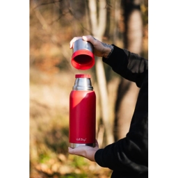 Termos turystyczny z kubkiem Vialli Design FUORI 1000ml (czerwony) 28531 - miniatura 5