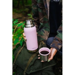 Termos turystyczny z kubkiem Vialli Design FUORI 1000ml (różowy) 27633 - miniatura 6