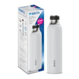 Butelka ze stali nierdzewnej do saturtora Brita SodaTrio 650ml (biała) - miniatura 1