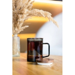 Szklanka do herbaty z zaparzaczem Vialli Design SOHO 350ml 29361 (grafitowa) 2szt. - miniatura 4