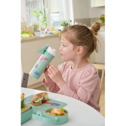 Zestaw śniadaniowy dla dzieci duży Koziol REX (lunchbox + lunchbox mini + snackpot + butelka bidon na wodę 500ml) - miniatura 3