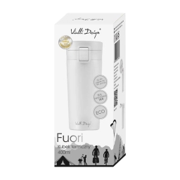 Kubek termiczny do kawy i herbaty Vialli Design FUORI 400ml (biały) 27664 - miniatura 4