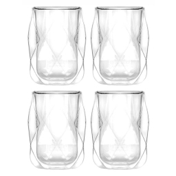 Szklanki termiczne do kawy i herbaty Vialli Design GEO 100ml (4szt.) 30442 - miniatura 1