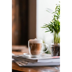 Szklanki termiczne ze spodkiem do kawy i herbaty Vialli Design AMO 250ml (2szt.) 27565 - miniatura 9