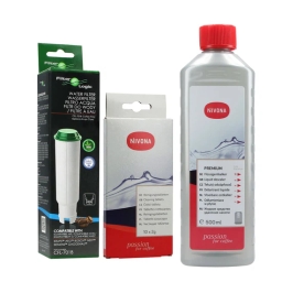 Zestaw do konserwacji ekspresu Nivona (FilterLogic CFL-701B + odkamieniacz Nivona 500ml NIRK703 + tabletki czyszczące NIVONA NIRT701) - miniatura 1