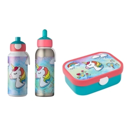 Zestaw śniadaniowy dziecięcy Mepal Campus Unicorn (lunchbox + bidon +butelka termiczna) - miniatura 1