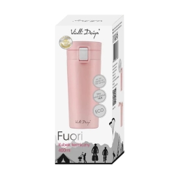 Kubek termiczny do kawy i herbaty Vialli Design FUORI 400ml (różowy) 27688 - miniatura 4