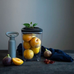 Zestaw pojemników prożniowych do przechowywania żywności DAFI SET5 (czarny) - miniatura 5