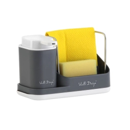 Organizer kuchenny z dozownikiem na płyn Vialli Design LIVIO DUO (szary) 28319 - miniatura 2