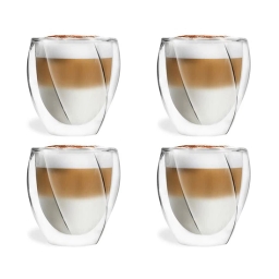 Szklanki termiczne do kawy i herbaty Vialli Design CRISTALLO 250ml (4 szt.) 25486 - miniatura 1