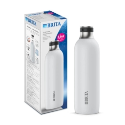 Butelka ze stali nierdzewnej do saturtora Brita SodaTrio 1L (biała) - miniatura 1