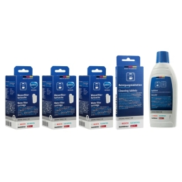 Zestaw do konserwacji ekspresu Bosch Siemens: 3x filtr Intenza TCZ7003 17000705 + tabletki czyszczące 311969 + odkamieniacz 500ml 311968 - miniatura 1